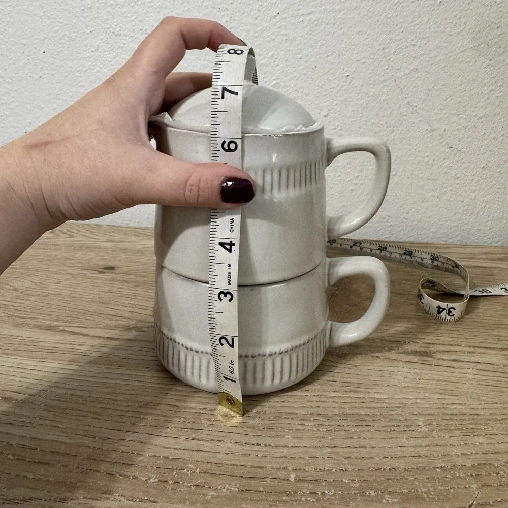 Hearth & Hand Magnolia Stoneware Coffee Pot‎ & Mug Set Joanna Gaines Tea Pot Cup